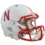 Nebraska Cornhuskers Speed Football Helmet <i>White Metallic</i>