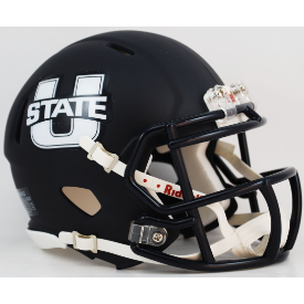 Utah State Aggies NCAA Mini Speed Football Helmet <i>Matte Navy</i>