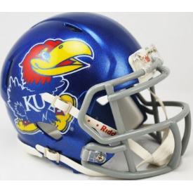 Kansas Jayhawks NCAA Mini Speed Football Helmet <i>Oversized Decal</i>