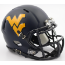 West Virginia Mountaineers NCAA Mini Speed Football Helmet <i>Satin Navy SALE</i>