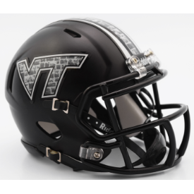 Virginia Tech Hokies NCAA Mini Speed Football Helmet <i>Matte Black</i>