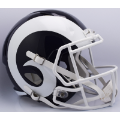 Helmets, Full Size Helmet: Los Angeles Rams Speed Replica Football Helmet <I>White Horns</I>