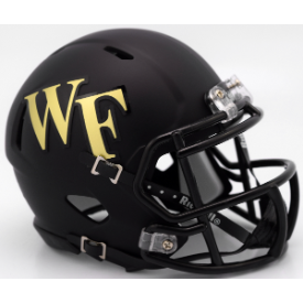 Wake Forest Demon Deacons NCAA Mini Speed Football Helmet <i>Matte Black</i>