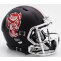 Helmets, Mini Helmets: North Carolina State Wolfpack NCAA Mini Speed Football Helmet <B>Black Howl...