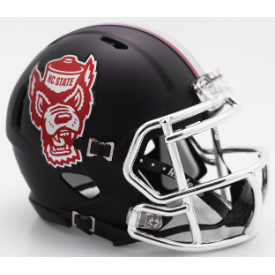 North Carolina State Wolfpack NCAA Mini Speed Football Helmet <B>Black Howl</B>