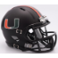 Miami Hurricanes NCAA Mini Speed Football Helmet <i>2017 Nights Satin Black</i>