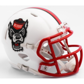 North Carolina State Wolfpack NCAA Mini Speed Football Helmet <i>White Tuffy</i>