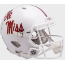 Mississippi (Ole Miss) Rebels Speed Football Helmet <i>White Metallic</i>