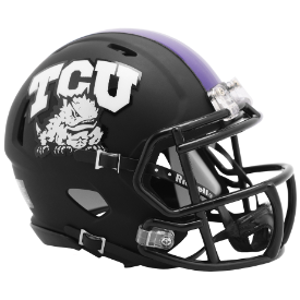TCU Horned Frogs NCAA Mini Speed Football Helmet <i>Matte Black</i>