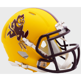Arizona State Sun Devils NCAA Mini Speed Football Helmet <i>Flat Yellow Sparky</i>
