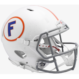 Florida Gators Speed Throwback Football Helmet <i>White w/Gray Mask</i>