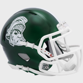 Michigan State Spartans NCAA Mini Speed Football Helmet <i>Gruff Sparty</i>