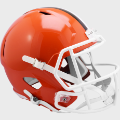 Helmets, Full Size Helmet: Cleveland Browns 1975 to 2005 Speed Replica Throwback Helmet