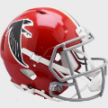 Helmets, Full Size Helmet: Atlanta Falcons 1966 to 1969 Speed Throwback Football Helmet