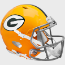 Green Bay Packers 1961 to 1979 Speed Throwback Football Helmet