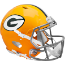 Green Bay Packers 1961 to 1979 Speed Throwback Football Helmet
