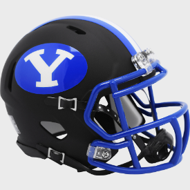 Brigham Young Cougars NCAA Mini Speed Football Helmet <i>Matte Black</i>