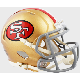 San Francisco 49ers 1964 to 1995 Riddell Mini Speed Throwback Helmet
