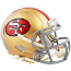 San Francisco 49ers 1964 to 1995 Riddell Mini Speed Throwback Helmet