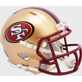 San Francisco 49ers 1996 to 2008 Riddell Mini Speed Throwback Helmet