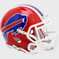 Helmets, Mini Helmets: Buffalo Bills 1987 to 2001 Riddell Mini Speed Throwback Helmet