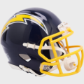 Helmets, Mini Helmets: Los Angeles Chargers 1974 to 1987 Riddell Mini Speed Throwback Helmet