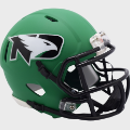 Helmets, Mini Helmets: North Dakota Fighting Sioux NCAA Mini Speed Football Helmet <i>Flat Green</...