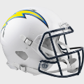 Helmets, Full Size Helmet: San Diego Chargers 2007 to 2018 Speed Throwback Football Helmet