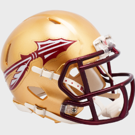 Florida State Seminoles NCAA Mini Speed Football Helmet <B>Metallic Paint</B>