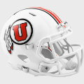 Helmets, Mini Helmets: Utah Utes NCAA Mini Speed Football Helmet <i>White</i>