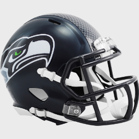 Seattle Seahawks NFL Mini Speed Football Helmet <i>Matte Navy</i>