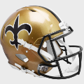 Helmets, Full Size Helmet: New Orleans Saints 1976 to 1999 Speed Throwback Football Helmet