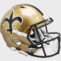 Helmets, Full Size Helmet: New Orleans Saints 1976 to 1999 Speed Replica Throwback Helmet