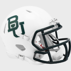 Baylor Bears NCAA Mini Speed Football Helmet <i>White Metallic</i>