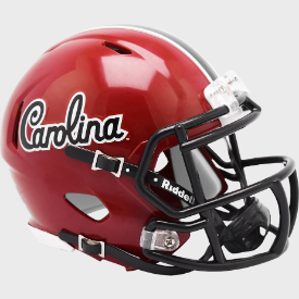 South Carolina Gamecocks NCAA Mini Speed Football Helmet <i>Script</i>