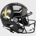 Helmets, Full Size Helmet: New Orleans Saints SpeedFlex Football Helmet <B>2022 Alternate On-Field</B>