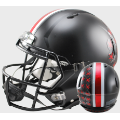 Helmets, Full Size Helmet: Ohio State Buckeyes Speed Football Helmet <B>Satin Black</B>