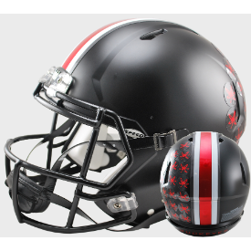 Ohio State Buckeyes Speed Football Helmet <B>Satin Black</B>