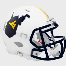 West Virginia Mountaineers NCAA Mini Speed Football Helmet <i>Backyard Brawl</i>