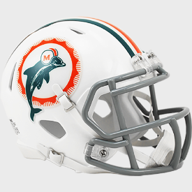 Miami Dolphins NFL Mini Speed Football Helmet <i>Tribute</i>