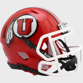 Utah Utes NCAA Mini Speed Football Helmet <i>Radiant Red</i>