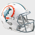 Helmets, Full Size Helmet: Miami Dolphins Speed Football Helmet <i>Tribute</i>