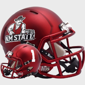 New Mexico State Aggies NCAA Mini Speed Football Helmet <b>Anodized Maroon</b>