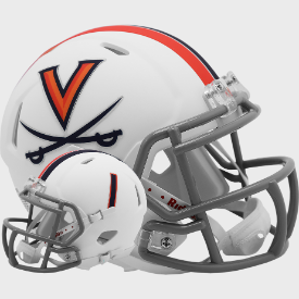 Virginia Cavaliers NCAA Mini Speed Football Helmet <i>Matte White</i>