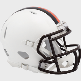 Cleveland Browns NFL Mini Speed Football Helmet <i>2023 White Out</i>