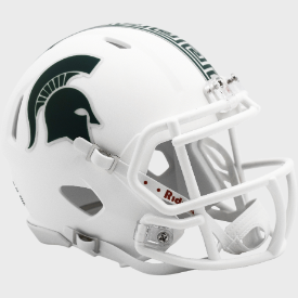 Michigan State Spartans NCAA Mini Speed Football Helmet <i>Matte White</i>