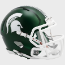 Michigan State Spartans NCAA Mini Speed Football Helmet <i>Satin Green</i>