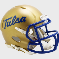 Helmets, Mini Helmets: Tulsa Golden Hurricane NCAA Mini Speed Football Helmet <i>Script</i>