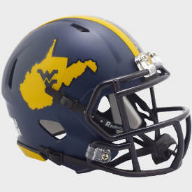 West Virginia Mountaineers NCAA Mini Speed Football Helmet <i>2023 Country Roads</i>