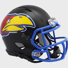 Kansas Jayhawks NCAA Mini Speed Football Helmet <i>Black</i>
